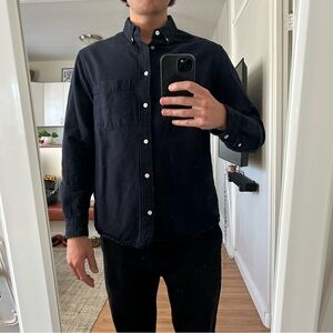 H&M navy blue button up/down shirt